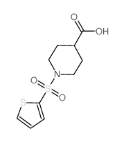 1-(THIOPHENE-2-SULFONYL)-PIPERIDINE-4-CARBOXYLIC ACID结构式