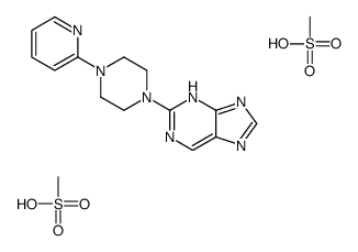 methanesulfonic acid, 2-(4-pyridin-2-ylpiperazin-1-yl)-7H-purine Structure