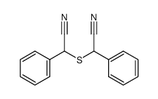 2,2'-diphenyl-2,2'-sulfanediyl-di-acetonitrile结构式