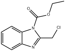2-(氯甲基)苯并咪唑-1-羧酸乙酯结构式
