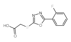 2-[[5-(2-fluorophenyl)-1,3,4-oxadiazol-2-yl]sulfanyl]acetate结构式