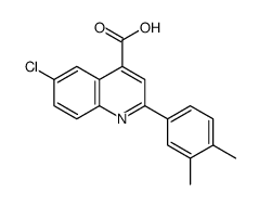 6-chloro-2-(3,4-dimethylphenyl)quinoline-4-carboxylic acid Structure