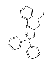 (Z)-diphenyl(2-(phenyltellanyl)hex-1-en-1-yl)phosphine oxide结构式