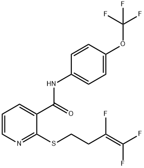 2-[(3,4,4-trifluoro-3-butenyl)sulfanyl]-n-[4-(trifluoromethoxy)phenyl]nicotinamide结构式