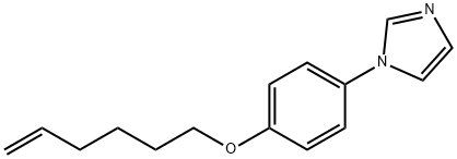 1-(4-(己基-5-烯-1-氧基)苯基)-1H-咪唑结构式