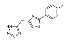 5-(2-p-tolyl-thiazol-4-ylmethyl)-1(2)H-tetrazole结构式