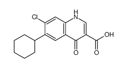 7-chloro-6-cyclohexyl-4-oxo-1H-quinoline-3-carboxylic acid Structure