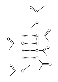 2-Acetylamino-2-deoxy-D-glucitol 1,3,4,5,6-pentaacetate Structure