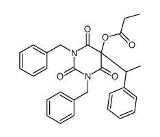 [1,3-dibenzyl-2,4,6-trioxo-5-(1-phenylethyl)-1,3-diazinan-5-yl] propanoate Structure