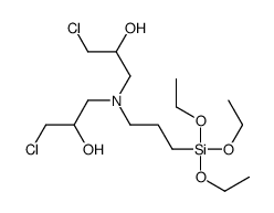 1-chloro-3-[(3-chloro-2-hydroxypropyl)-(3-triethoxysilylpropyl)amino]propan-2-ol结构式