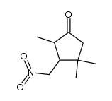 2,4,4-trimethyl-3-nitromethyl-cyclopentanone结构式