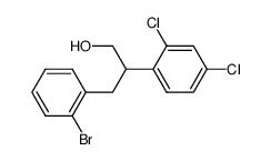 3-(2-Bromo-phenyl)-2-(2,4-dichloro-phenyl)-propan-1-ol结构式