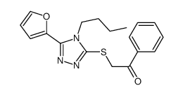 Ethanone, 2-[[4-butyl-5-(2-furanyl)-4H-1,2,4-triazol-3-yl]thio]-1-phenyl- (9CI) structure