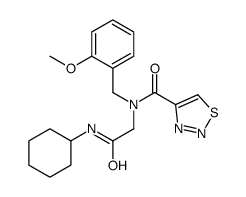 1,2,3-Thiadiazole-4-carboxamide,N-[2-(cyclohexylamino)-2-oxoethyl]-N-[(2-methoxyphenyl)methyl]-(9CI) picture