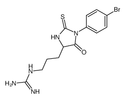 {3-[1-(4-bromo-phenyl)-5-oxo-2-thioxo-imidazolidin-4-yl]-propyl}-guanidine结构式