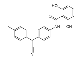 N-[4-[cyano-(4-methylphenyl)methyl]phenyl]-2,6-dihydroxybenzamide结构式