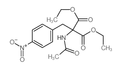 Propanedioic acid,2-(acetylamino)-2-[(4-nitrophenyl)methyl]-, 1,3-diethyl ester结构式