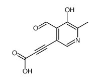 3-(4-formyl-5-hydroxy-6-methylpyridin-3-yl)prop-2-ynoic acid结构式