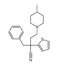 4-Methyl-α-(phenylmethyl)-α-(2-thienyl)-1-piperidinebutyronitrile结构式