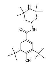 3,5-Di-tert-butyl-4-hydroxy-N-(tetramethyl-piperidin-4-yl)-benzamide结构式