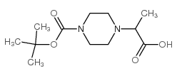 2-(1-叔丁氧羰基哌嗪-4-YL)丙酸结构式