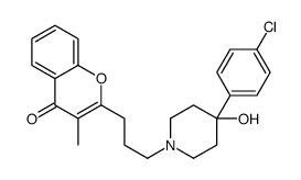 2-[3-[4-(4-chlorophenyl)-4-hydroxypiperidin-1-yl]propyl]-3-methylchromen-4-one Structure