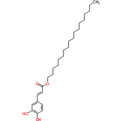 Octadecyl (2E)-3-(3,4-dihydroxyphenyl)acrylate Structure