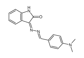 4-(dimethylamino)benzaldehyde-N-(2-oxo-1,2-dihydro-3H-indol-3-ylidene)hydrazone Structure