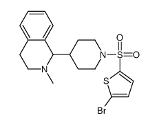 1-[1-(5-bromothiophen-2-yl)sulfonylpiperidin-4-yl]-2-methyl-3,4-dihydro-1H-isoquinoline结构式