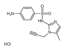 Benzenesulfonamide, 4-amino-N-(5-methyl-1-(2-propynyl)-1H-imidazol-2-y l)-, hydrochloride结构式