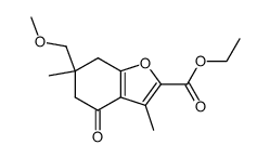 3,6-dimethyl-4-oxo-6-(methoxymethyl)-4,5,6,7-tetrahydrobenzofuran-2-carboxylate结构式