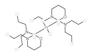 Platinum,dichlorobis[N,N,3-tris(2-chloroethyl)tetrahydro-2H-1,3,2-oxazaphosphorin-2-amine-P2]-,(SP-4-2)- (9CI) Structure