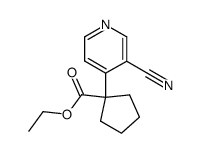 ethyl 1-(3-cyano-4-pyridyl)cyclopentanecarboxylate结构式