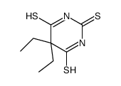 5,5-diethyl-1,3-diazinane-2,4,6-trithione结构式