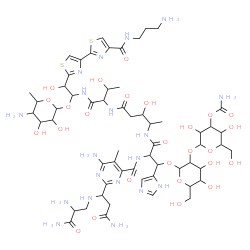 13-[(4-Amino-4,6-dideoxy-α-L-talopyranosyl)oxy]-N1-(3-aminopropyl)-19-demethyl-12-hydroxybleomycinamide结构式