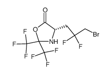 (4S)-4-(3-bromo-2,2-difluoropropyl)-2,2-bis(trifluoromethyl)-1,3-oxazolidin-5-one Structure