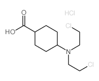 Cyclohexanecarboxylic acid, 4-[bis(2-chloroethyl)amino]-, hydrochloride Structure