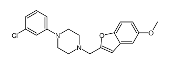 1-(3-chlorophenyl)-4-[(5-methoxy-1-benzofuran-2-yl)methyl]piperazine Structure