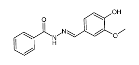 (E)-N'-(4-hydroxy-3-methoxybenzylidene)benzohydrazide结构式