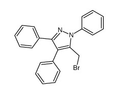 5-(bromomethyl)-1,3,4-triphenyl-1H-pyrazole structure