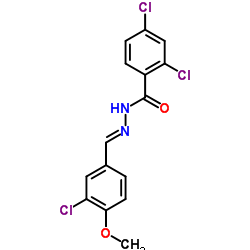 2,4-DICHLORO-N'-[(3-CHLORO-4-METHOXYPHENYL)METHYLENE]BENZENECARBOHYDRAZIDE structure