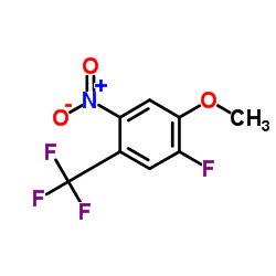 1-Fluoro-2-methoxy-4-nitro-5-(trifluoromethyl)benzene结构式