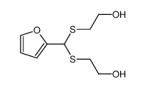 2,2'-((furan-2-ylmethylene)bis(sulfanediyl))bis(ethan-1-ol)结构式