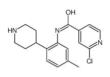 2-chloro-N-(5-methyl-2-piperidin-4-ylphenyl)pyridine-4-carboxamide Structure