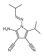 2-Amino-5-isopropyl-1-[2-methyl-prop-(E)-ylideneamino]-1H-pyrrole-3,4-dicarbonitrile Structure