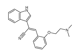 (Z)-3-[2-(2-Dimethylamino-ethoxy)-phenyl]-2-(1H-indol-3-yl)-acrylonitrile Structure