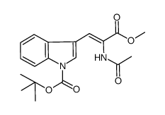 3-((Z)-2-Acetylamino-2-methoxycarbonyl-vinyl)-indole-1-carboxylic acid tert-butyl ester结构式