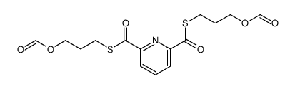 3-[6-(3-formyloxypropylsulfanylcarbonyl)pyridine-2-carbonyl]sulfanylpropyl formate结构式