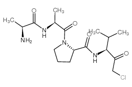 H-Ala-Ala-Pro-Val-chloromethylketone hydrochloride salt structure