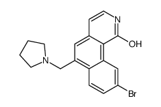 9-bromo-6-(pyrrolidin-1-ylmethyl)-2H-benzo[h]isoquinolin-1-one结构式